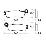 Plaquettes de freins Tecnium MX/ATV m&eacute;tal fritt&eacute; - MOR465