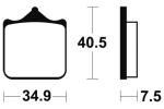 Plaquettes de freins Tecnium Performance m&eacute;tal fritt&eacute; - MF262