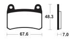Plaquettes de freins Tecnium Performance m&eacute;tal fritt&eacute; - MF433