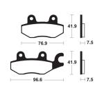Plaquettes de freins Tecnium m&eacute;tal fritt&eacute; - MF455