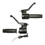 Poign&eacute;e de gaz P2R POIGNEE DE GAZ-FREIN CYCLO ADAPTABLE PEUGEOT 103 MVL-SP NOUVEAU MODELE AVEC LEVIER DE DECOMPRESSEUR ET STARTER NOIR (PAIRE) -P2R