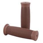 Poign&eacute;es de guidon Avoc MOTO ON ROAD VINTAGE SHEFFIELD CARAMEL CLOSED END 125mm PAIRE