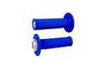 Poign&eacute;es de guidon Odi ATV v2.1 Lock - On semi - gaufr&eacute; bleu noir