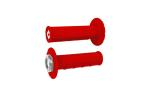 Poign&eacute;es de guidon Odi ATV v2.1 Lock - On semi - gaufr&eacute; rouge noir