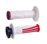 Poign&eacute;es de guidon Odi Emig Pro V2 Lock - On blanc rouge