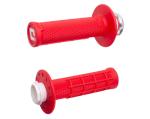 Poignées de guidon Odi Micro-X Lock-On semi-gaufré - rouge/noir