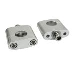 Pontet de guidon Replay UNIVERSEL STANDARD ALU DIAM 22,2mm ENTRAXE 35mm ARGENT VIS INOX M7 H45 x L53 l20 mm PAIRE