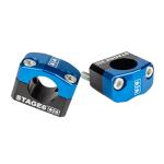 Pontet de guidon Stage 6 UNIVERSEL ALU CNC ADAPTATEUR DIAM 28,6 mm - BLEU PAIRE