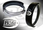 Protection &eacute;chappement R&G Racing de silencieux rond noir &Oslash;140-165mm