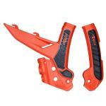 Prot&egrave;ge cadre R-tech bi-matiere orange/noir