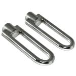 Repose-pieds P2R PILOTE U LISSE ACIER CHROME