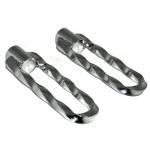 Repose-pieds P2R PILOTE U TORSADE ACIER CHROME