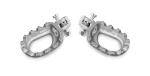 Repose-pieds S3 Curve aluminium argent