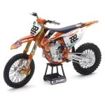 R&eacute;plique Moto KTM 450 SXF Factory racing Cairoli 222 1/10&deg; NEWRAY
