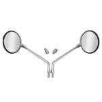 R&eacute;troviseur P2R SCOOT ROND DIAM 103 mm CHROME 8 2 REDUCTEURS M10 PAIRE