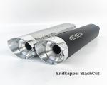 Silencieux Miller Exhaust Noir Embout SlashCut Poli &Oslash;38mm