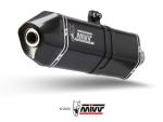 Silencieux Mivv Speed Edge inox noir brossé/casquette carbone