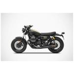 Silencieux Zard Double slim inox - embout bronze noir