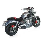 Silencieux Zard inox aluminium noir - embout inox carbone