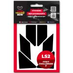 Stickers R&eacute;fl&eacute;chissants Fear The Yellow Bear REPLICA LS2 FF817 Challenger II