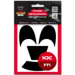 Stickers R&eacute;fl&eacute;chissants Fear The Yellow Bear Replica HJC F71