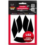 Stickers R&eacute;fl&eacute;chissants Fear The Yellow Bear Replica LS2 FF818 Storm III