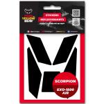 Stickers R&eacute;fl&eacute;chissants Fear The Yellow Bear Replica Scorpion Exo 1500 Air