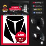 Stickers r&eacute;fl&eacute;chissants casque EASY REPLICA AGV K5-S / K1 NOIR FEARTHEYELLOWBEAR