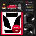 Stickers r&eacute;fl&eacute;chissants casque EASY REPLICA ARAI SZR NOIR FEARTHEYELLOWBEAR