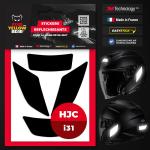 Stickers r&eacute;fl&eacute;chissants casque EASY REPLICA HJC I31 FEARTHEYELLOWBEAR