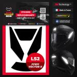 Stickers r&eacute;fl&eacute;chissants casque EASY REPLICA LS2 FF811 VECTOR II FEARTHEYELLOWBEAR