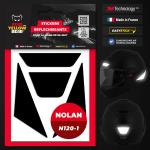 Stickers r&eacute;fl&eacute;chissants casque EASY REPLICA NOLAN N120-1 FEARTHEYELLOWBEAR