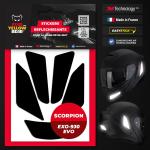 Stickers r&eacute;fl&eacute;chissants casque EASY REPLICA SCORPION EXO 930 EVO FEARTHEYELLOWBEAR