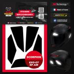 Stickers r&eacute;fl&eacute;chissants casque EASY REPLICA SCORPION EXO GT SP AIR FEARTHEYELLOWBEAR