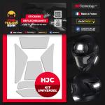 Stickers r&eacute;fl&eacute;chissants casque EASY REPLICA&trade; KIT UNIVERSEL HJC BLANC FEARTHEYELLOWBEAR