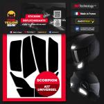 Stickers r&eacute;fl&eacute;chissants casque EASY REPLICA&trade; KIT UNIVERSEL SCORPION EXO NOIR FEARTHEYELLOWBEAR