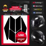 Stickers r&eacute;fl&eacute;chissants casque EASY REPLICA&trade; LS2 ADVANT X NOIR FEARTHEYELLOWBEAR