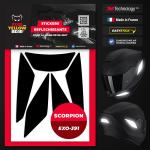 Stickers r&eacute;fl&eacute;chissants casque EASY REPLICA&trade; SCORPION EXO 391 NOIR FEARTHEYELLOWBEAR