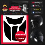 Stickers r&eacute;fl&eacute;chissants casque EASY REPLICA&trade; SCORPION EXO TECH NOIR FEARTHEYELLOWBEAR