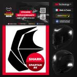Stickers r&eacute;fl&eacute;chissants casque EASY REPLICA&trade; SHARK SPARTAN RS NOIR FEARTHEYELLOWBEAR