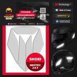Stickers r&eacute;fl&eacute;chissants casque EASY REPLICA&trade; SHOEI NEOTEC 2 & 3 BLANC FEARTHEYELLOWBEAR