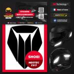 Stickers r&eacute;fl&eacute;chissants casque EASY REPLICA&trade; SHOEI NEOTEC 2 & 3 NOIR FEARTHEYELLOWBEAR