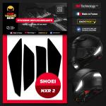 Stickers r&eacute;fl&eacute;chissants casque EASY REPLICA&trade; SHOEI NXR2 NOIR FEARTHEYELLOWBEAR