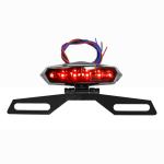 Support de plaque Avoc IMMATRICULATION FEU 50 A BOITE - MOTO LUNAR UNIVERSEL LEDS COUVERCLE FUME - HOMOLOGUE CE