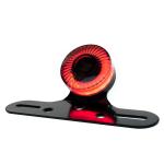 Support de plaque Avoc IMMATRICULATION FEU 50 A BOITE - MOTO VINTAGE UNIVERSEL LEDS COUVERCLE FUME - HOMOLOGUE CE