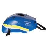 Tapis de r&eacute;servoir Bagster GITANE JAUNE FLUO BLANC LISERE ARGENT