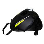Tapis de réservoir Bagster NOIR MAT GRAINÉ/DÉCO ARGENT/JAUNE FLUO