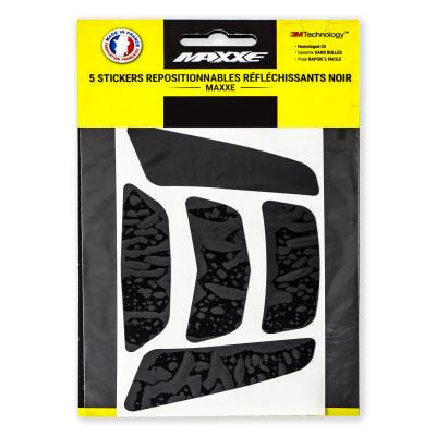 5 Stickers repositionnables pour casque MAXXE