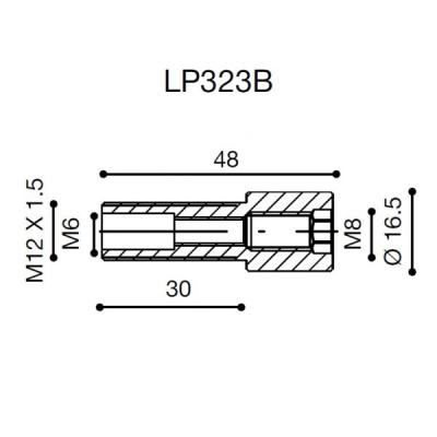Adaptateur Proguard System Rizoma LP323B (guidon OEM)