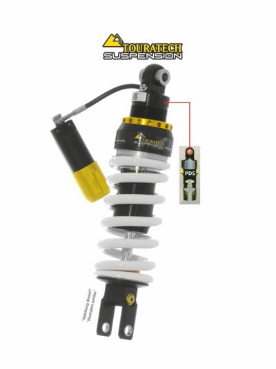 Amortisseur Touratech Level 2 / PDS - Noir - Jaune